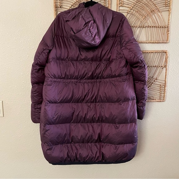 Cloudscape Long Puffer Goose Down Jacket Purple Dark Adobe Sz 12 B9 READ - Picture 3 of 15